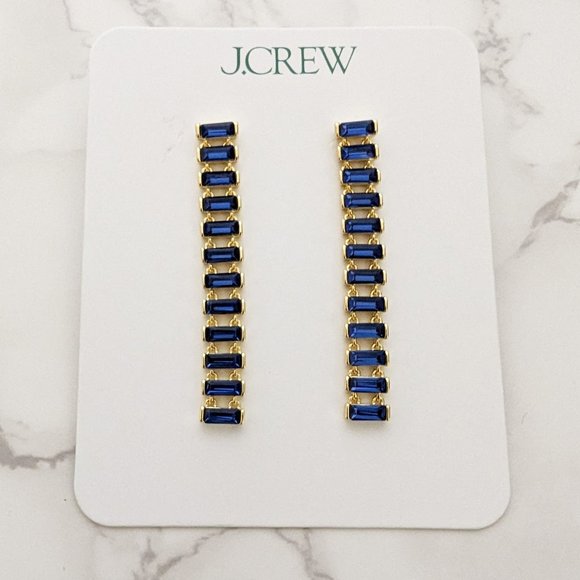 J. Crew Jewelry - J.Crew Baguette Chain Earrings